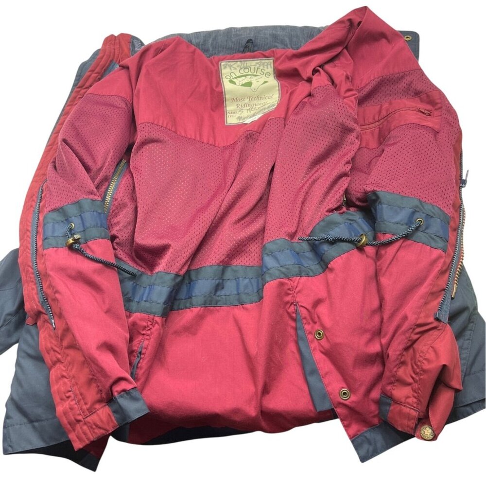 On Course Technical Riding Jacket Navy/Red Equestrian Outerwear Size Large DH28 - Picture 5 of 11